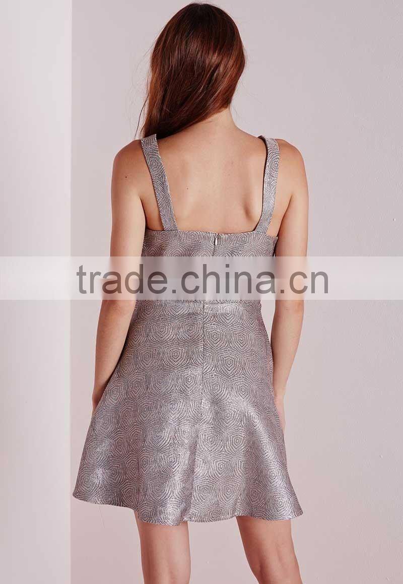 Crepe A-line spaghetti strap sexy women evening dress