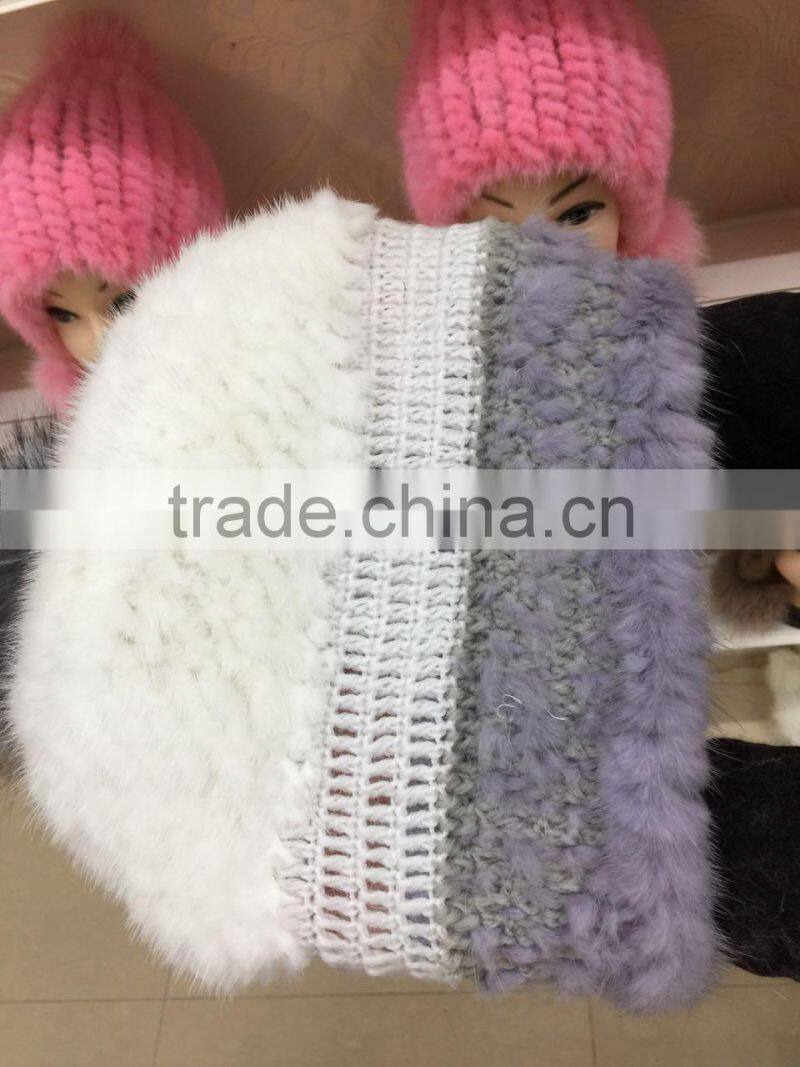 wholesale colored mink fur hat H10