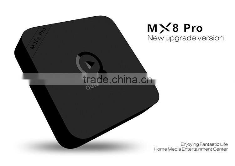 2016 Newest Production Quad Core 4K MX8 PRO Amlogic S905 64bit Pre-installed KODI MX8 Android