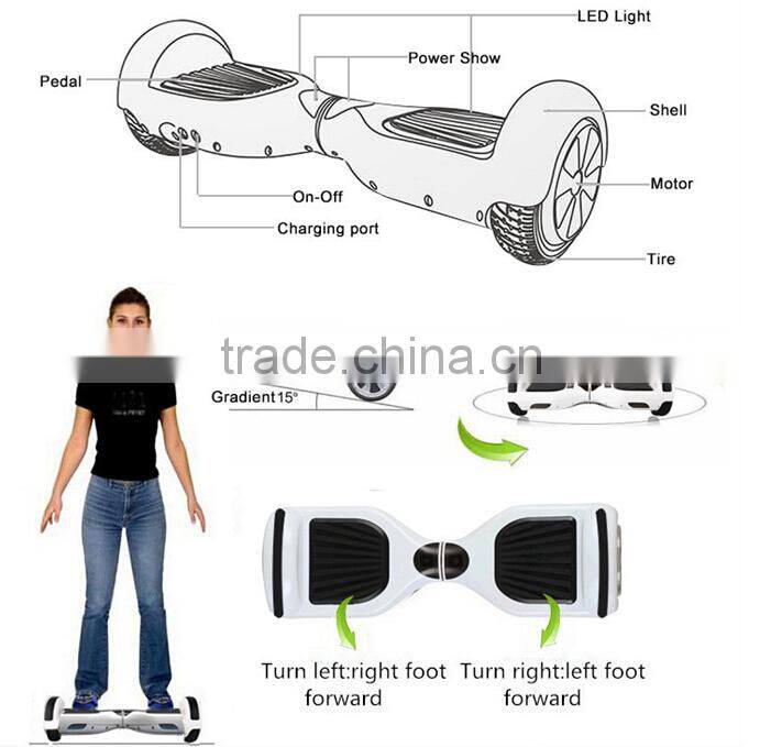 top quality 10inch 2 wheel hoverboard electric scooter with bluetooth