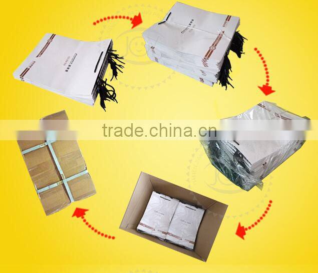 luxury paper shopping bag custom logo gold stamp paper tag