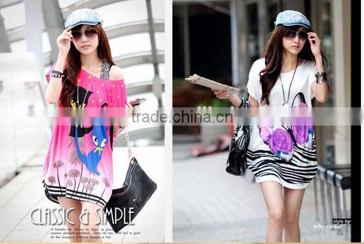 ladies T-shirt skirt casual dresses