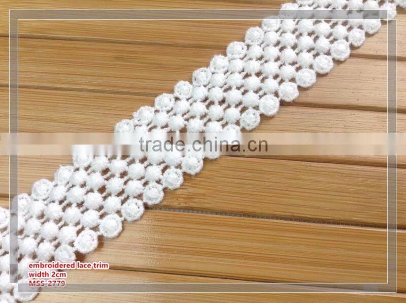 2017 width 6.5cm the polyester bridal dress lace trim