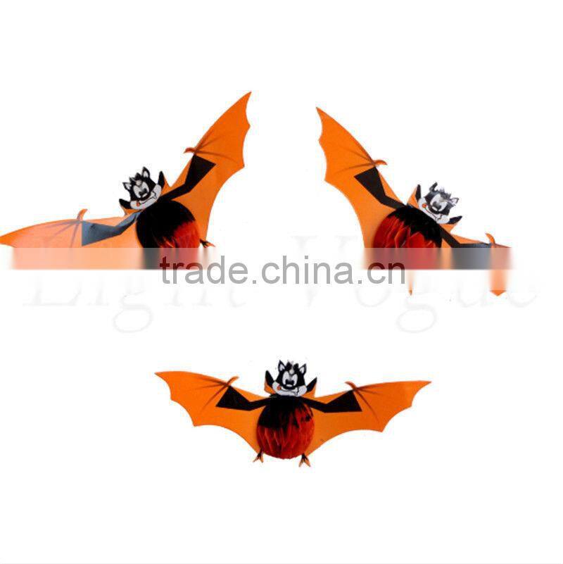 Halloween Party Decorations New TISSUE PAPER HONEYCOMB Halloween Pumpkin Ghost Bat Spider Witch Paper Lanterns Decorated Props
