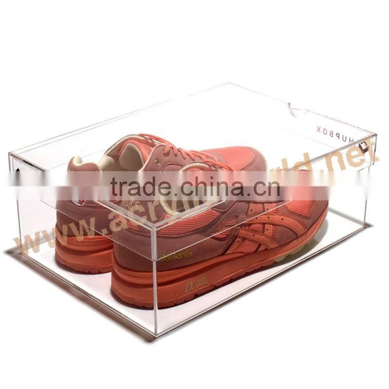 lucite shoe display box