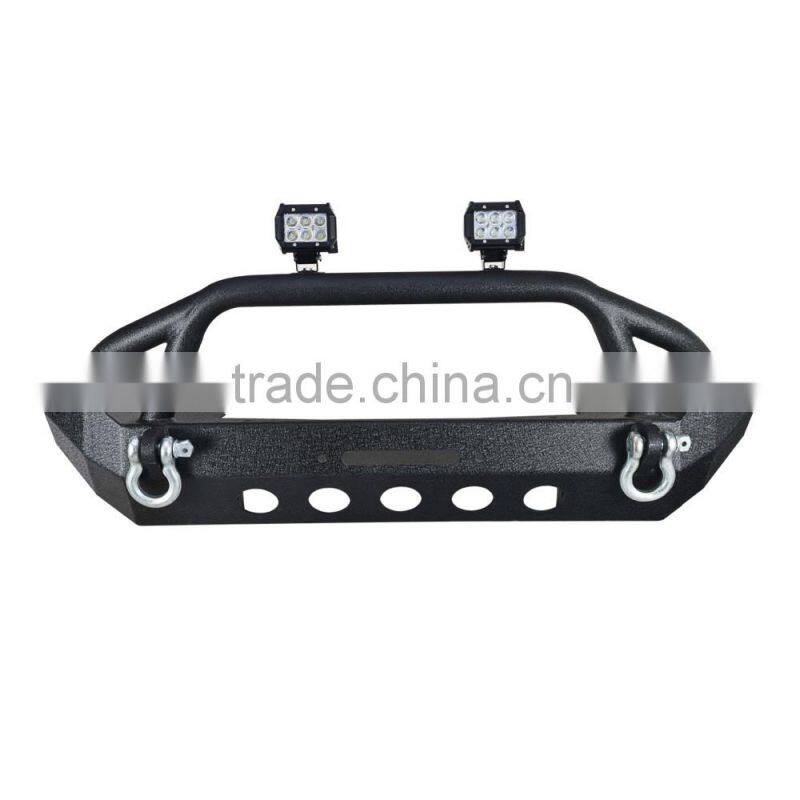 Penton Black Textured Front Bumper W/Winch Plate for 87-06 Jeep Wrangler TJ YJ