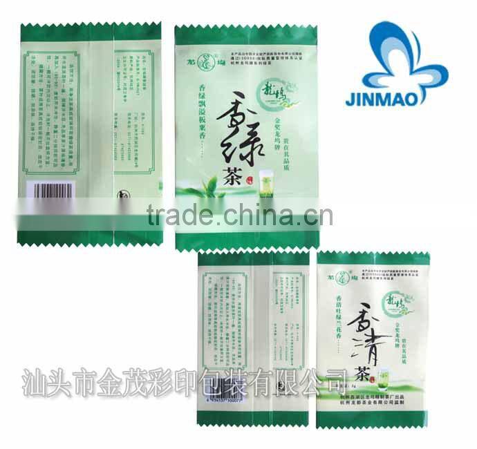 back center sealed plastic tea bag