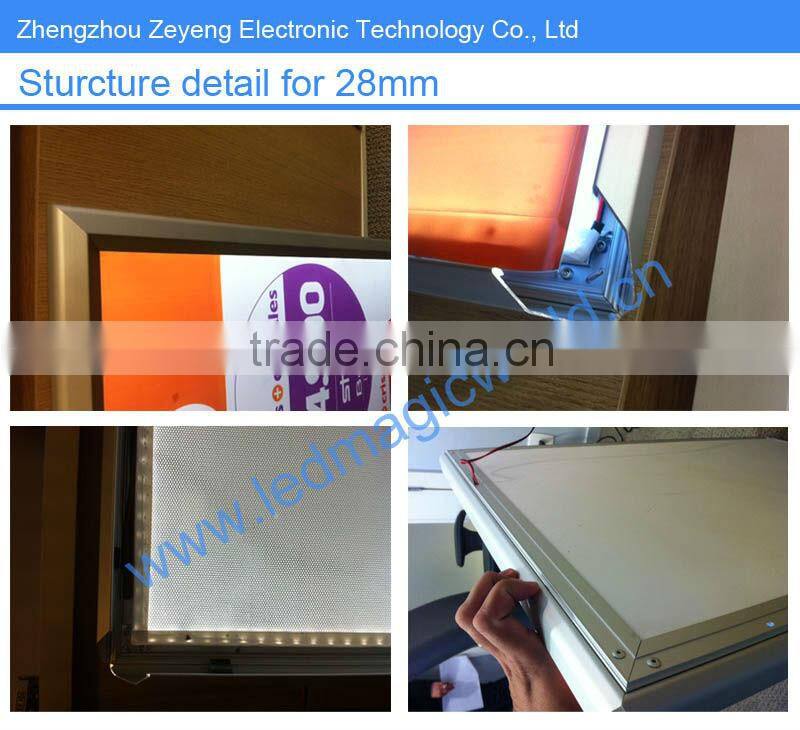 Fast Food Restaurant Wall Mount LED Backlit Aluminum Sign Board