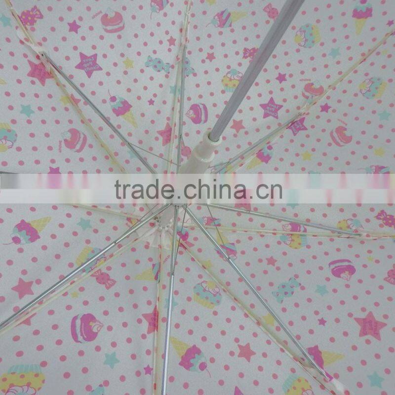 Cute long auto umbrella with heart shape design