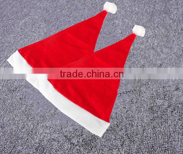 Hot sale 28*35cm size non-woven fabric christmas hats for adults