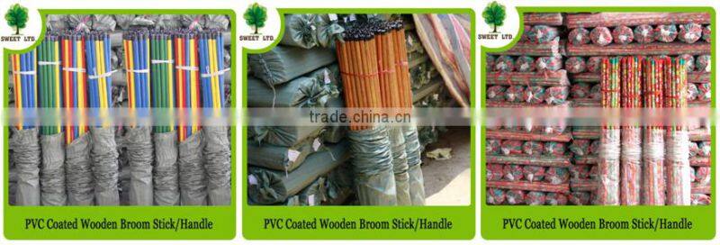 Cleaning tools mops handle colorful fower design wood broom stick