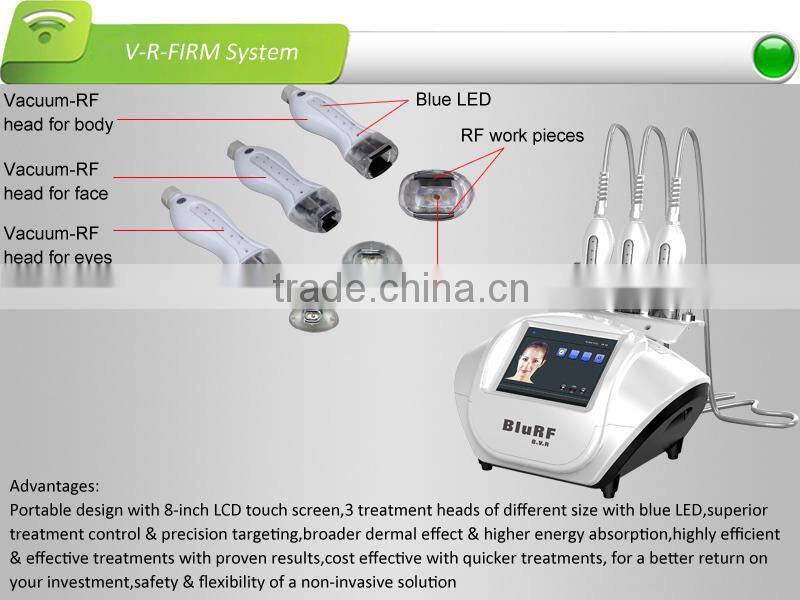 3 Heads best rf skin tightening face lifting machine,for skin tightening and body shaping with a significant effect