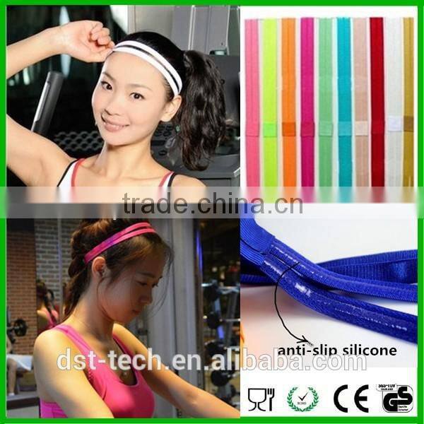 Rainbow color sport head band sweatband