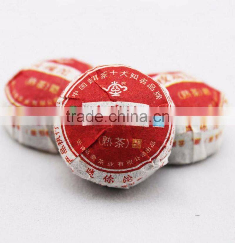 in bulk yunnan puer shu tuocha tea blended with rose flower