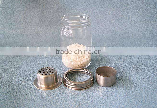 Wholesale Clear Mason Jar Cocktail Shaker with Stainless Steel lid