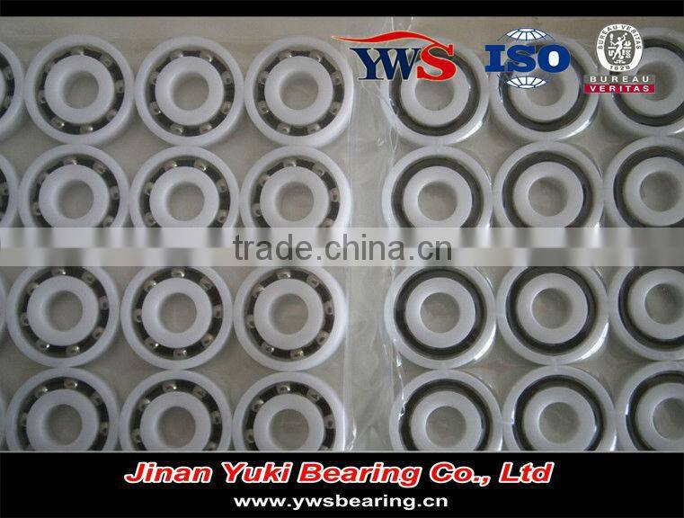 stainless steel ball plastic cage bearing 1621 plastic pom rings