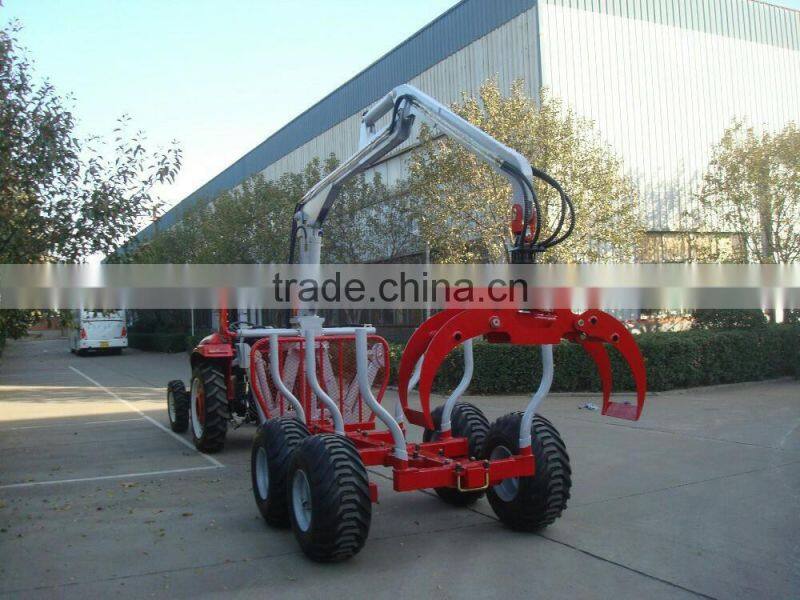 Tractor Log Crane and Trailer