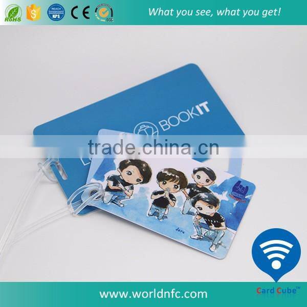 Customized CMYK Printing Plastic PVC Luggage Tag