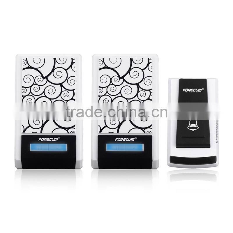 Waterproof Wireless Doorbell Smart Doorbell with 2 Receivers DC Door Bell 36 Chimes 100m Range for Home Office