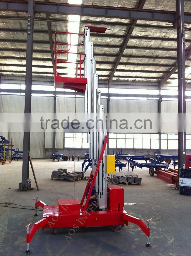6m Single Mast Aluminium Hydraulic Work Lift Table