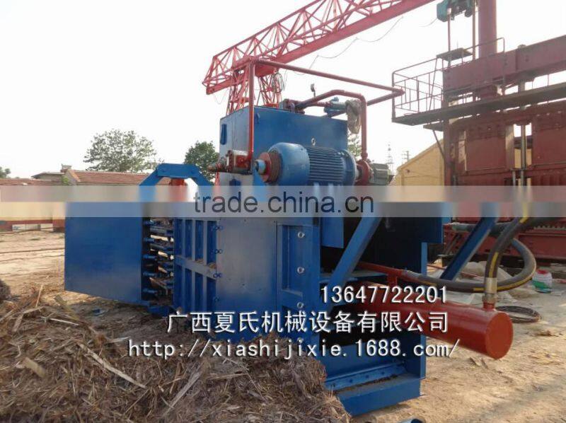 Hydraulic semi-automatic horizontal baler machine for Eucalyptus leather,baling press