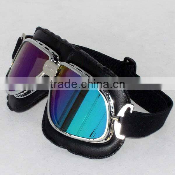 Aviator Pilot Cruiser Motorcycle Scooter Off-Road Goggle Eyewear Colour Lens