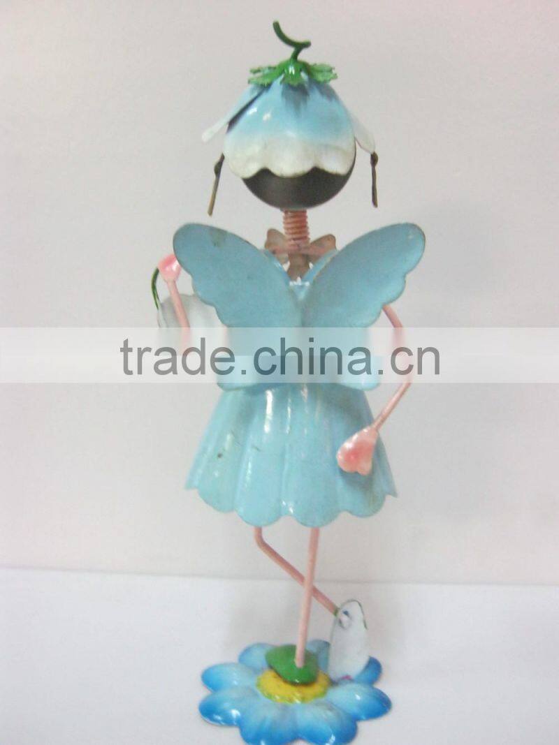 garden flower fairy painted iron flower fairy garden decoration