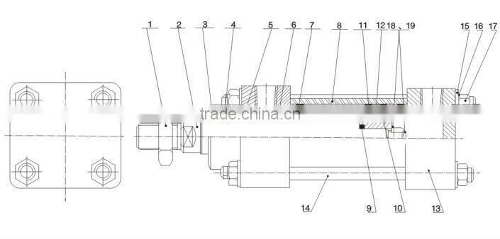 Tie rod hydaulic cylinder for Aluminum foil slitter rewinder machine