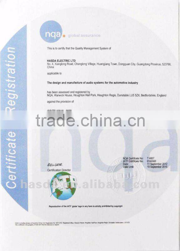 2017 One Din waterproof audio with DAB