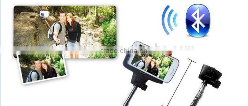 Factory supply wireless bluetooth selfie stick monopod with zoom for IOS mobile phone and Andriod
