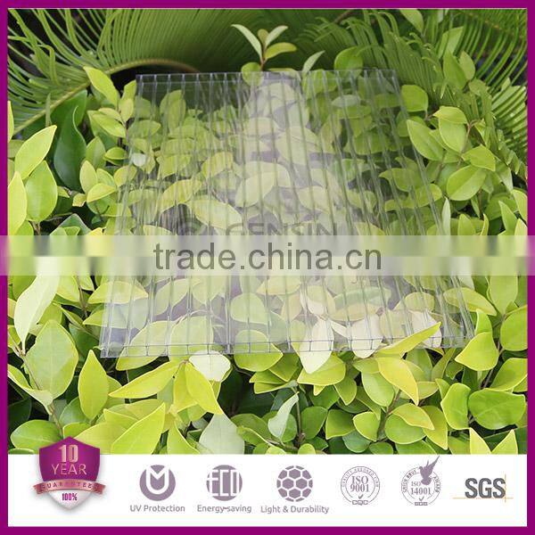 twin-wall rectangular structure agrucultural polycarbonare sheet for greenhouse width 2100 ,thickness 3mm,4mm,6mm,8mm,10mm