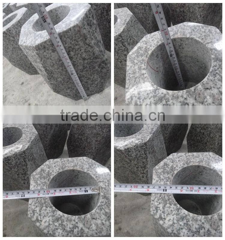 G623 Grey Sardo Granite Vase For Gravestone
