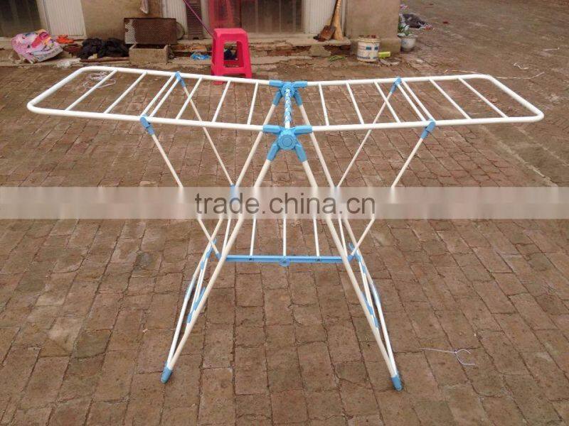 Heavy duty folding Dryer Hanger with Wing style indoor drying rack in White