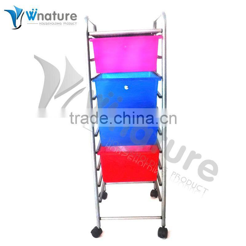 Plastic Storage trolley to storage drawers on wheels