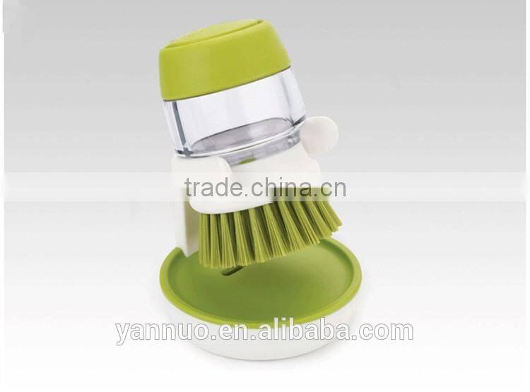 Soap liquid dispensing brush, Kitchen cleaning Pot brush, bowl brush