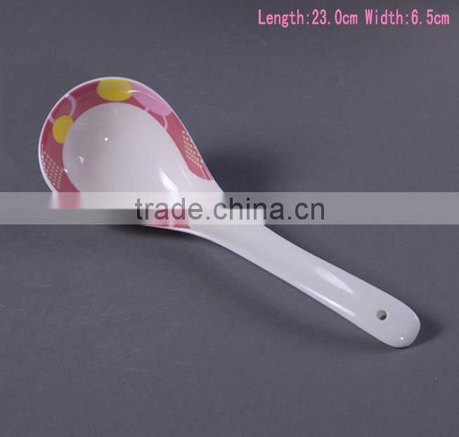 SP1535 Haonai High quality ceramic spoon, big ceramic soup spoon