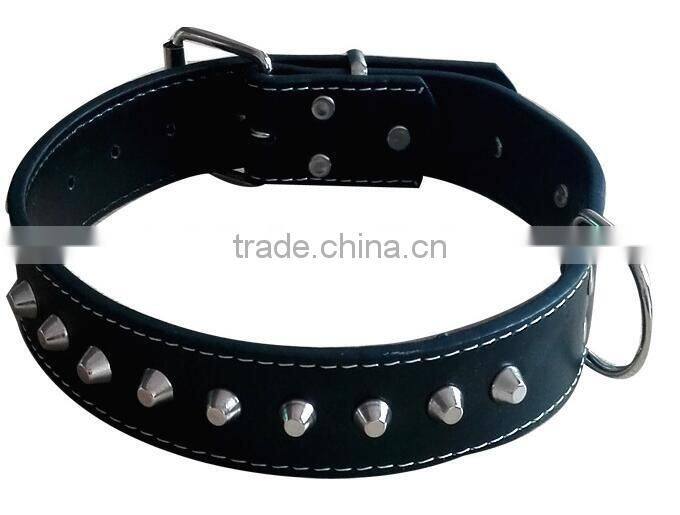 CY114 Wholesale PU Lady Dog Collar Comfort Leather Single Row Rivets Collar Alloy Spikes Gentle rivet Dog Collar