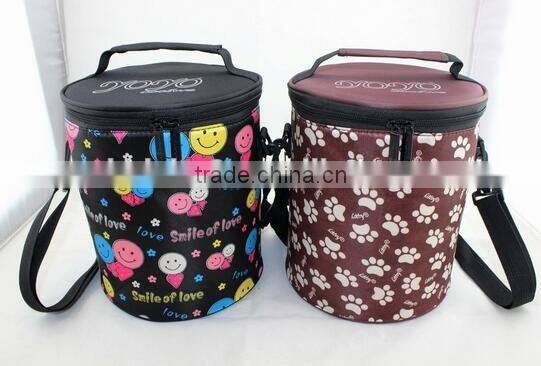 CY155 Cylinder Lunch Tote Bag Box Picnic Cold Drink Insulation Bag Cooler Bag