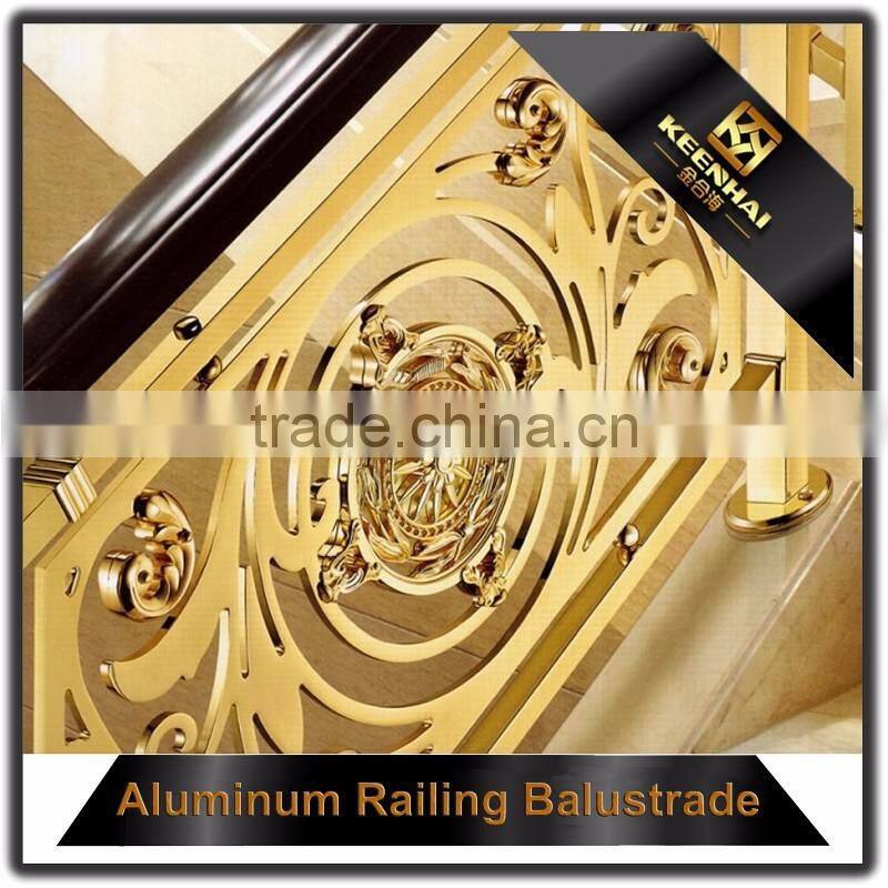 Decoration Aluminum Gold Color Stair Handrail
