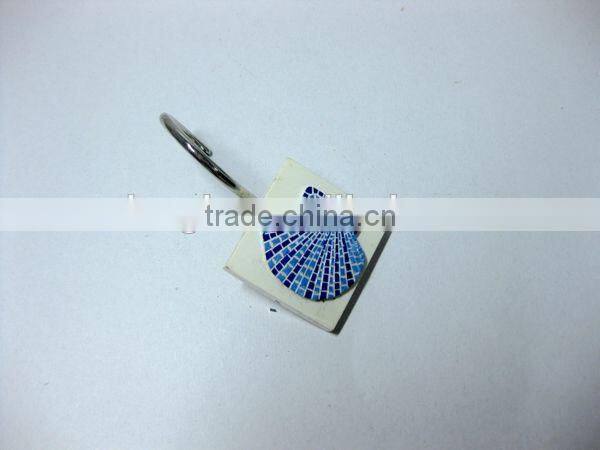 Polyresin shower curtain hooks