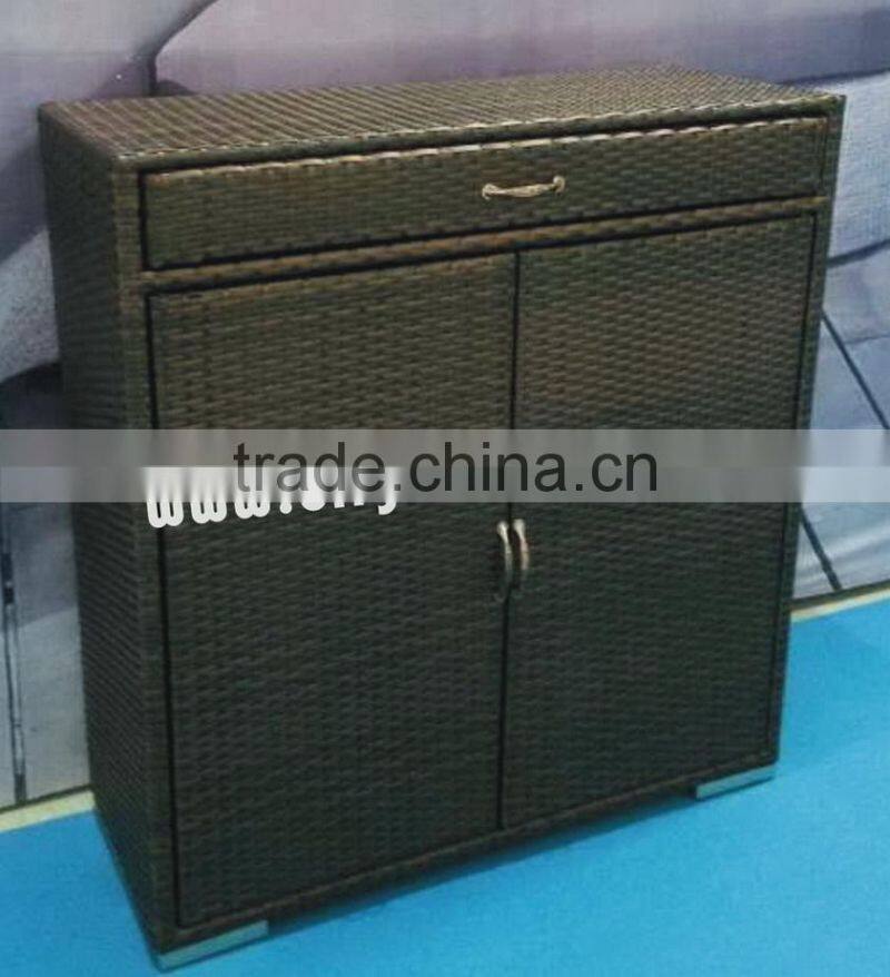 Outdoor Rattan Corner Shoe Cabinet Case