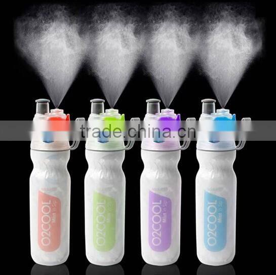 High quality custom logo 550ml plastic fine mist spray drinking water bottle