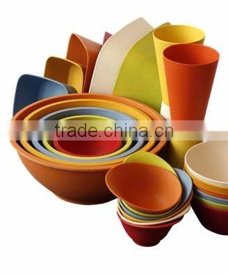 Hot-sell Eco Bamboo Fiber Salad Bowl with different shape