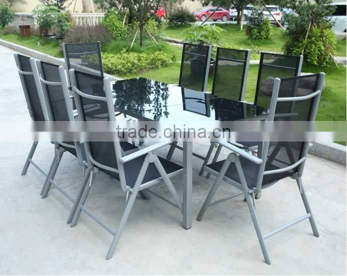 7 positions adjustable folding aluminum garden chair