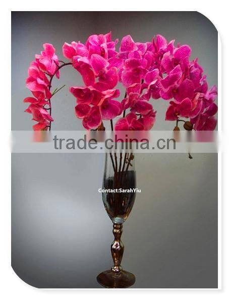 2017 GZ high quality colorful plastic orchid flower factory for office decoration artificial orchid