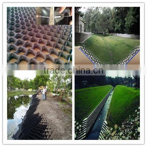 GEOCELL steep embankment slope stabilisation and drainage/ road widening construction Plastic HDPE Geocell