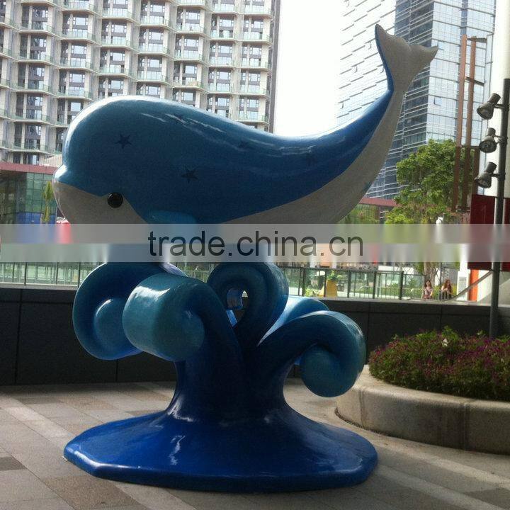Fiberglass playground display dolphin sculpture statue