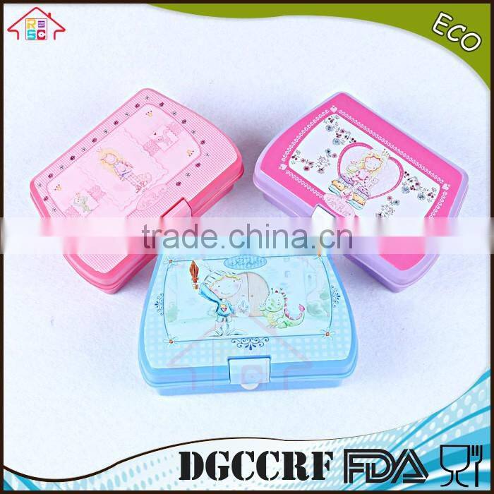 NBRSC kids Lunch Box Bread Sandwich Keeper Snack Plastic container Reuseable Container