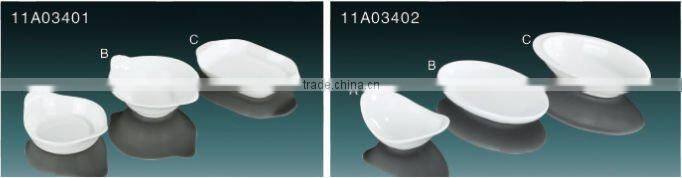 Tony snow white ceramic various size sauce dish