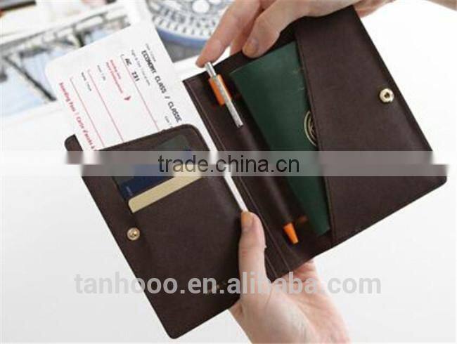 Handmade Travel Ticket Bag,Personalized Passport Holder ,Passport Cover With Pen Holder